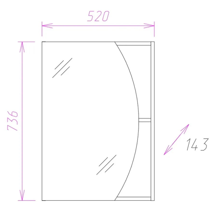 Купить Шкаф-зеркало Onika Дуэт 52 венге, универсальный 205207